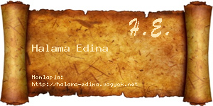 Halama Edina névjegykártya